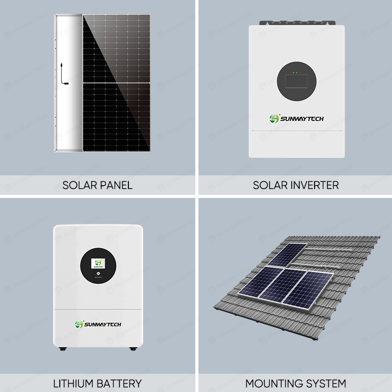 Ground Mount 10kw Solar Energy Power Panel PV System off-Grid Home Solar Power System 5kw 6kw 7kw 8kw 10000W Monocrystalline Silicon
