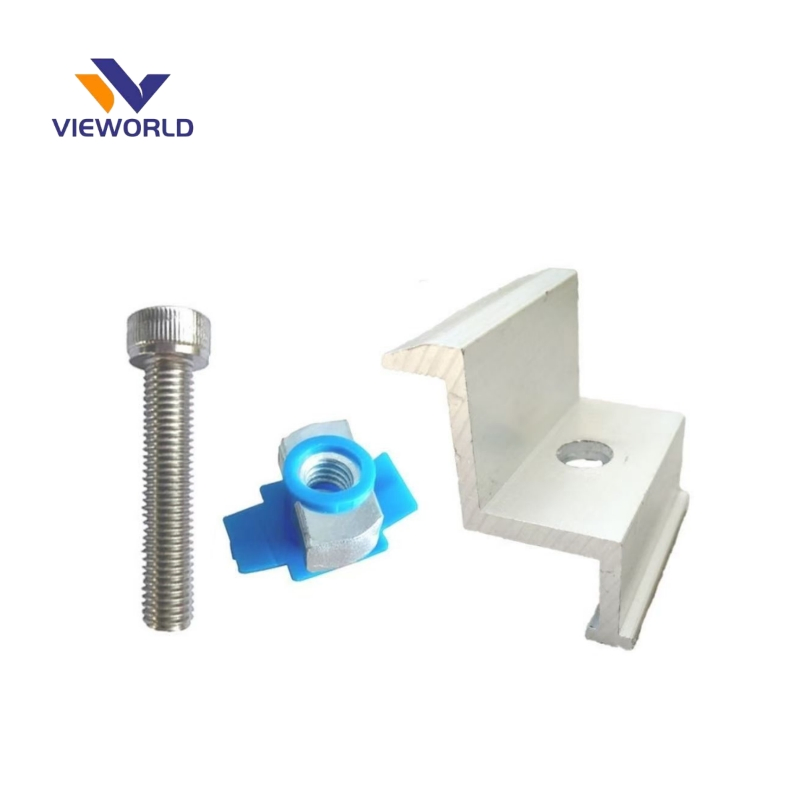 Solar Panel MID Clamp Aluminum Alloy for 35mm Module Mounting Rail Wholesale Price Fast Shipping