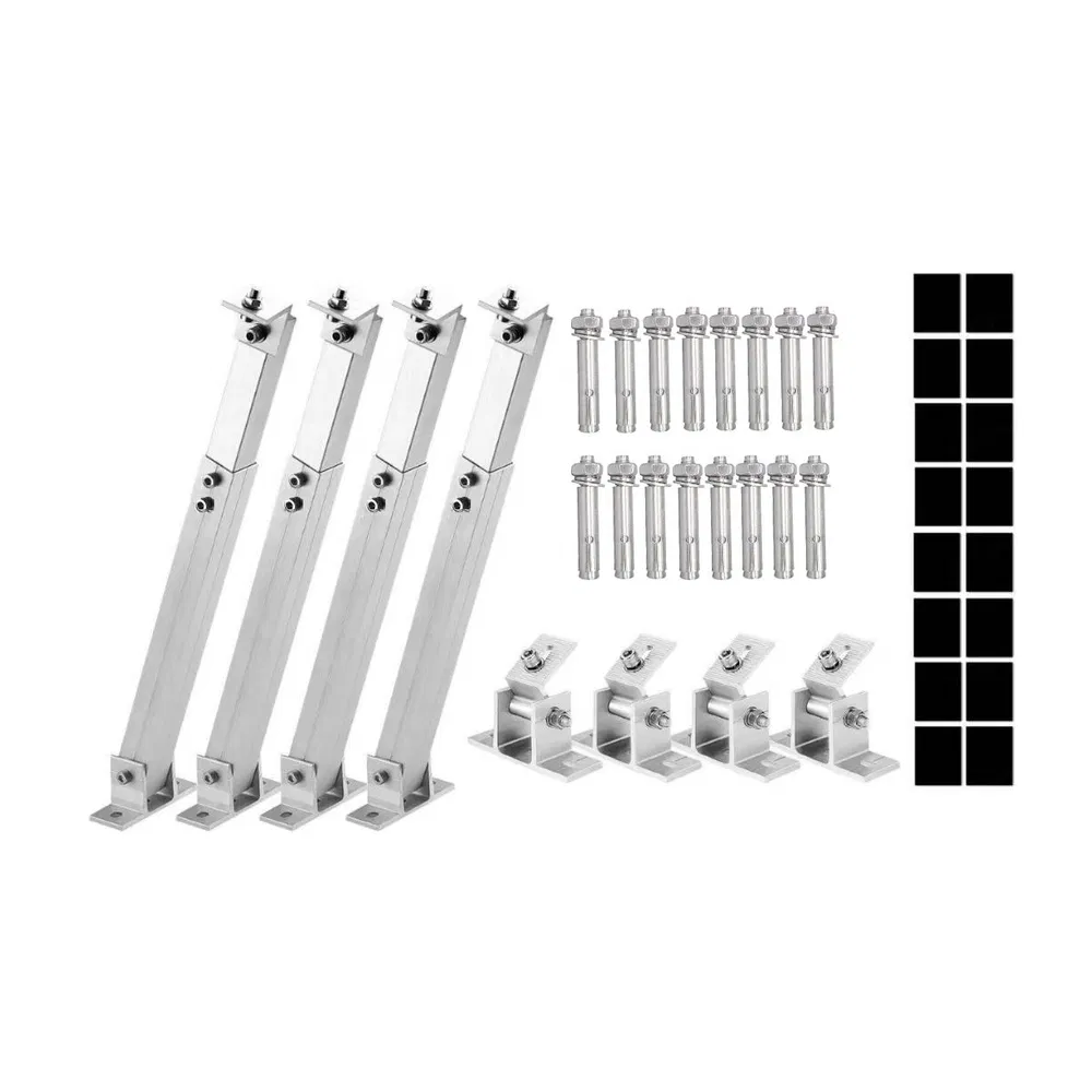 Corrosion Resistance Sliver/Black Electrophoresis Solar PV Adjustable Tilt Leg Bracket Kit