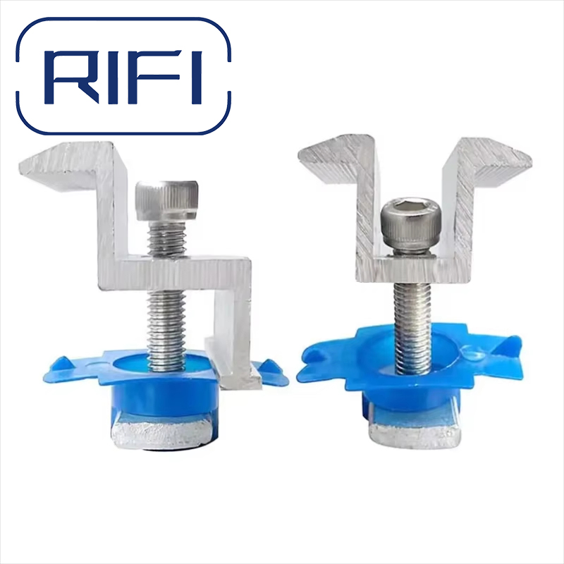 High Quality Aluminum Solar Panel MID Clamp and End Clamp for Flat Rooftop or Ground Solar PV Mounting Component System