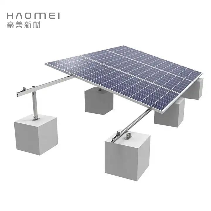 Flat Roof Mounting Solar Panel Aluminum Triangle Frame Adjustable Angle