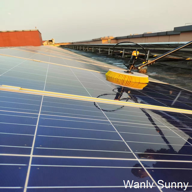 Factory Supply 7.5m Solar Panel Cleaning Equipment Portable Rotating Cleaning Brush