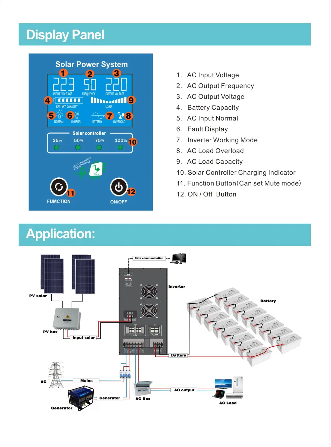 High Power Solar Controller Home Inverter 2