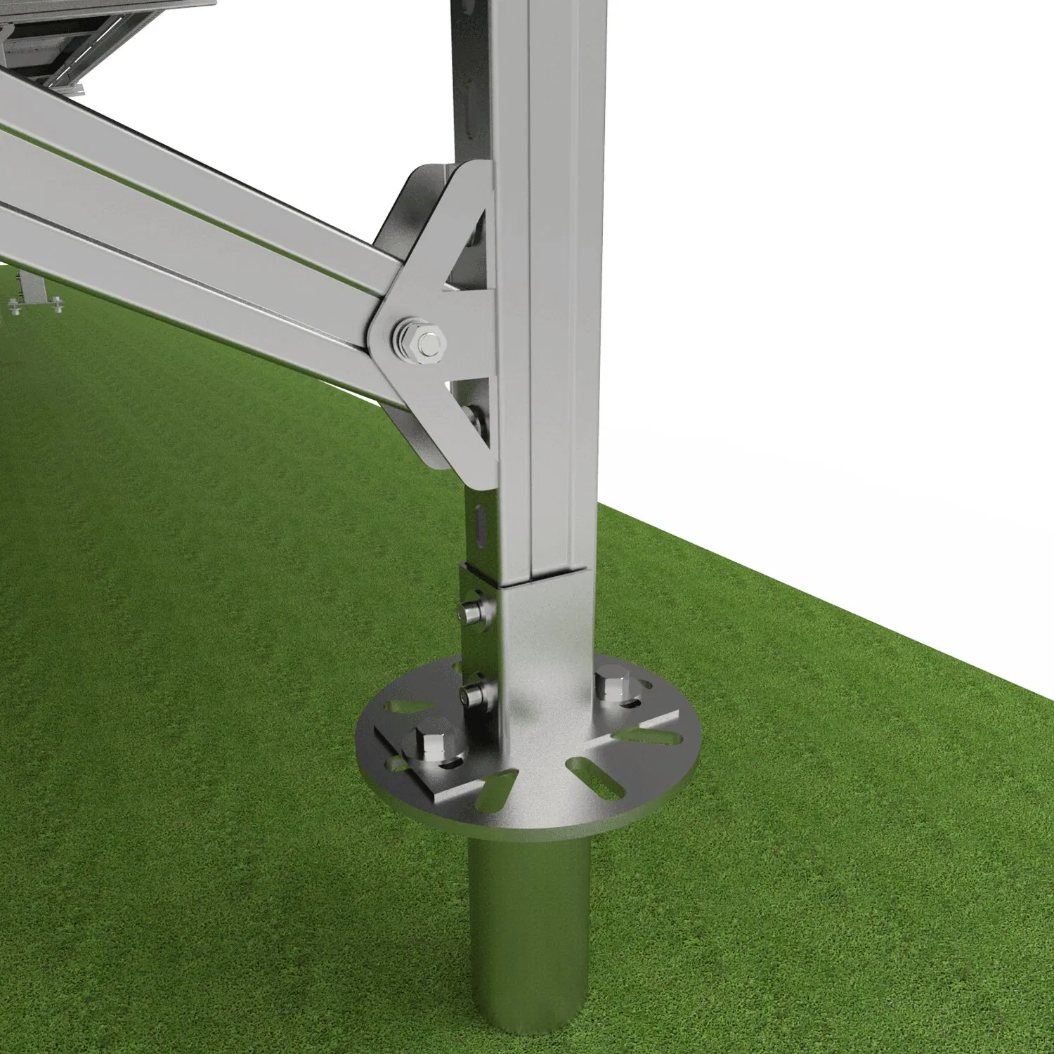 Ground Photovoltaic Structure Solar Panel Bracket Zinc+Aluminum+ Magnesium Mounting System