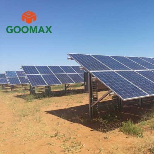 Goomax Solar Mounting System U Steel Pole single Column Ground Mounting System