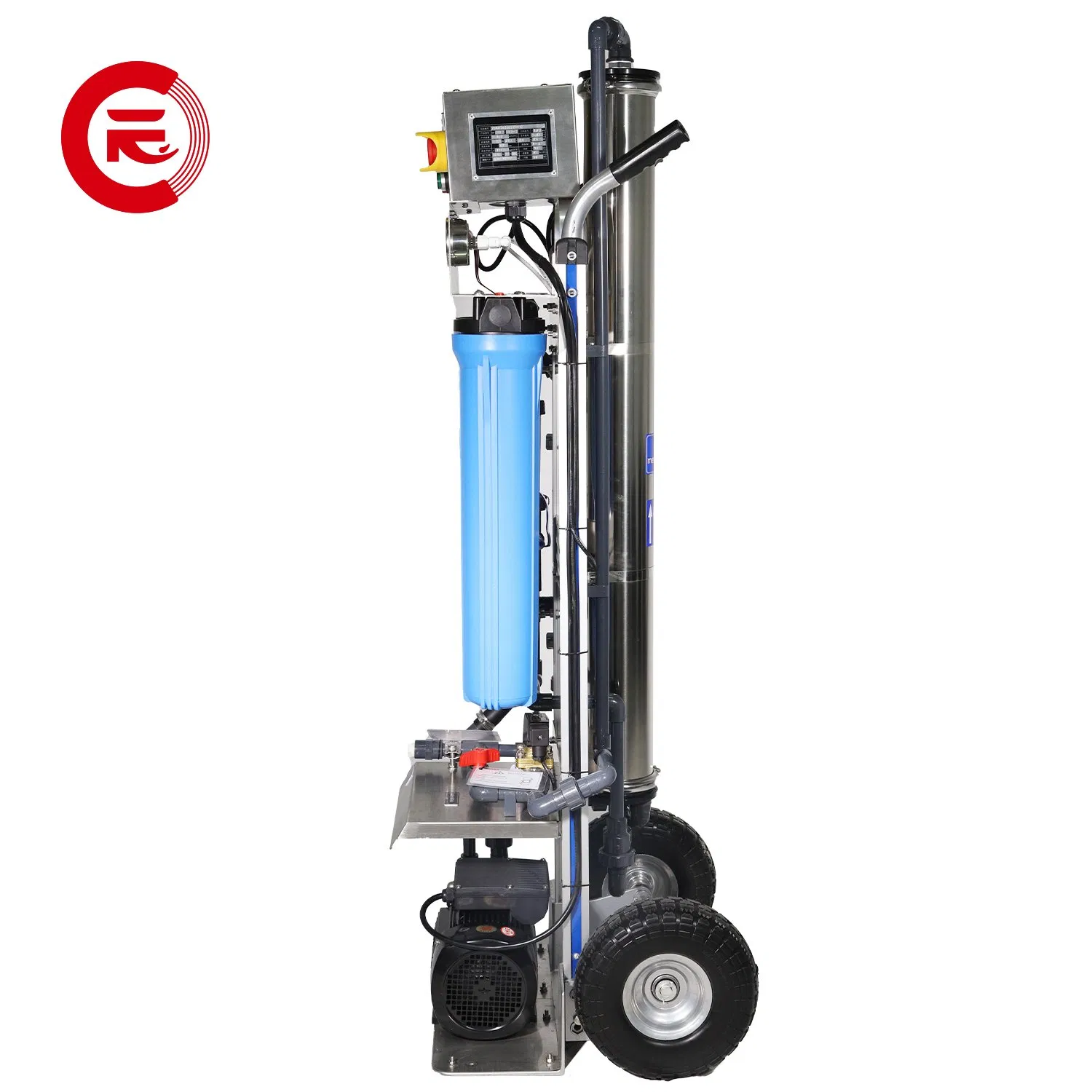 300L/H Portable Outdoor Pure Water Cleaning Windows Desalination RO System Mobile Water Desalination Machine for Cleaning Solar Panels