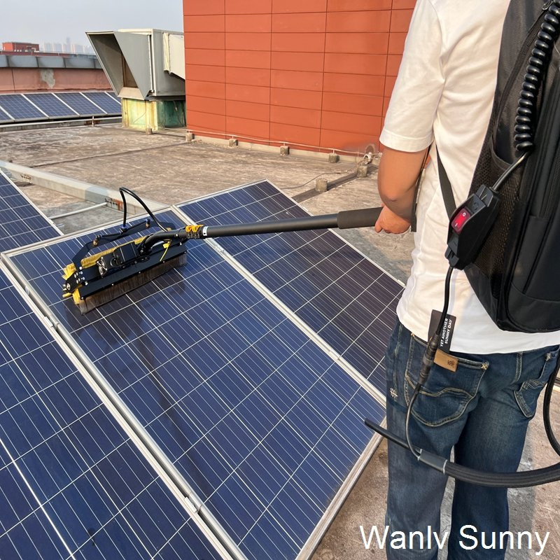 Portable Solar-Panel-Cleaning-Equipment Handheld Solar Panel Cleaner PV Cleaning Machine