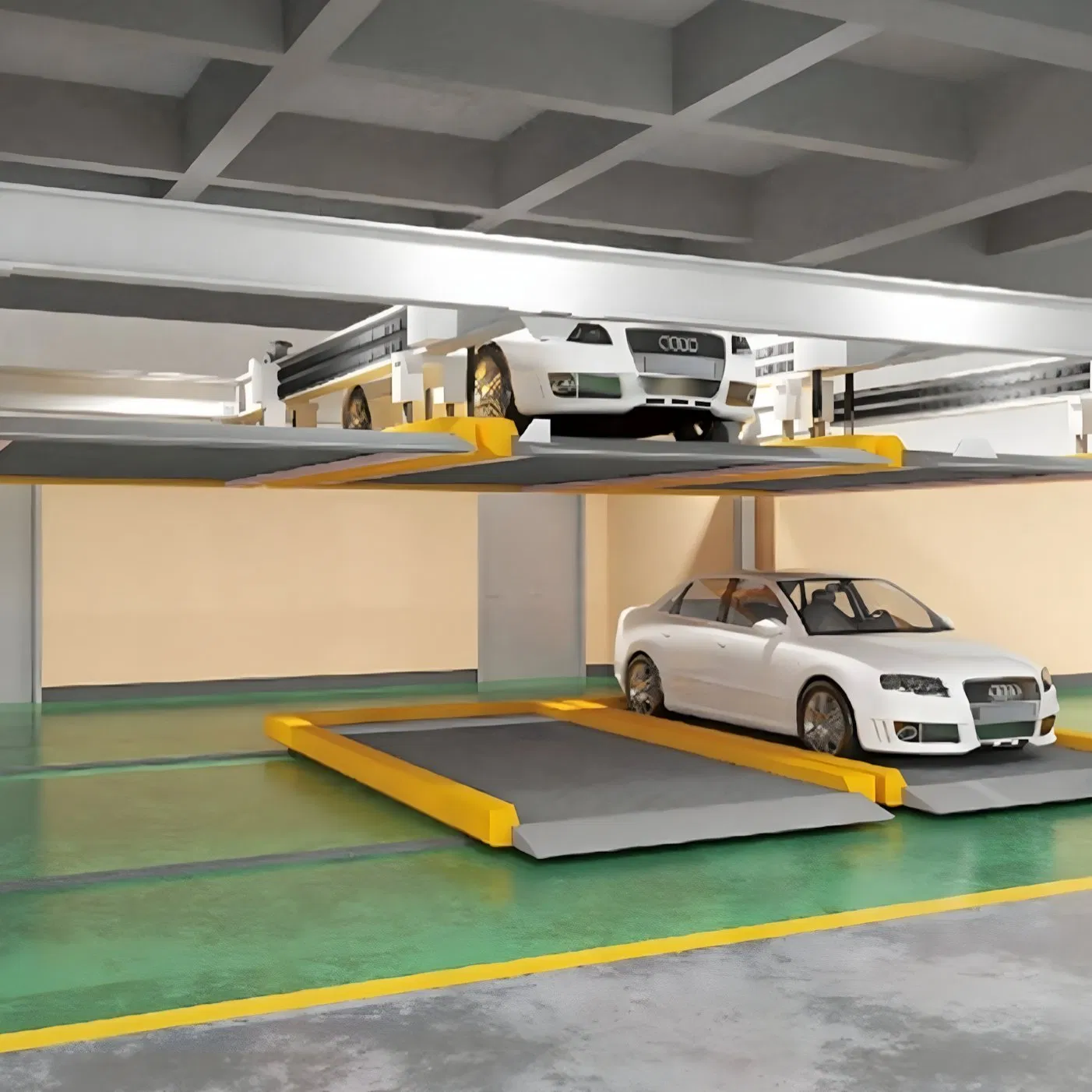 Lightweight Yet Sturdy Puzzle Parking System for Rooftop Parking Installation