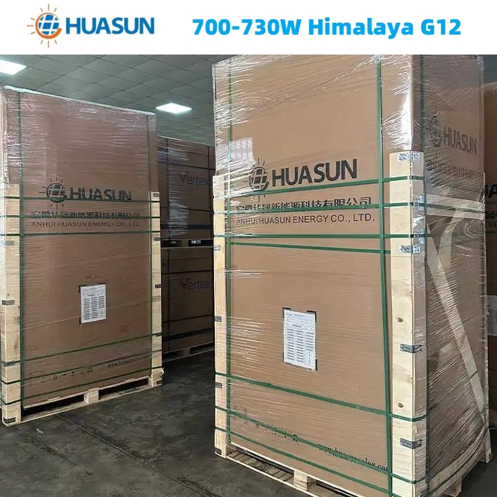Huasun Hjt Panel 720W 715W Huasun Photovoltaic Panel 710W 705W Bifacial 700W 800W Solar Panel Price for Home Use Efficiency 23.18%