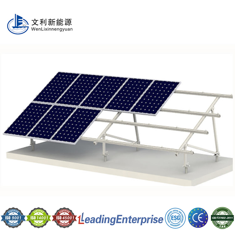 Wind-Resistant Ground Solar Mounting System for Large Solar Farms