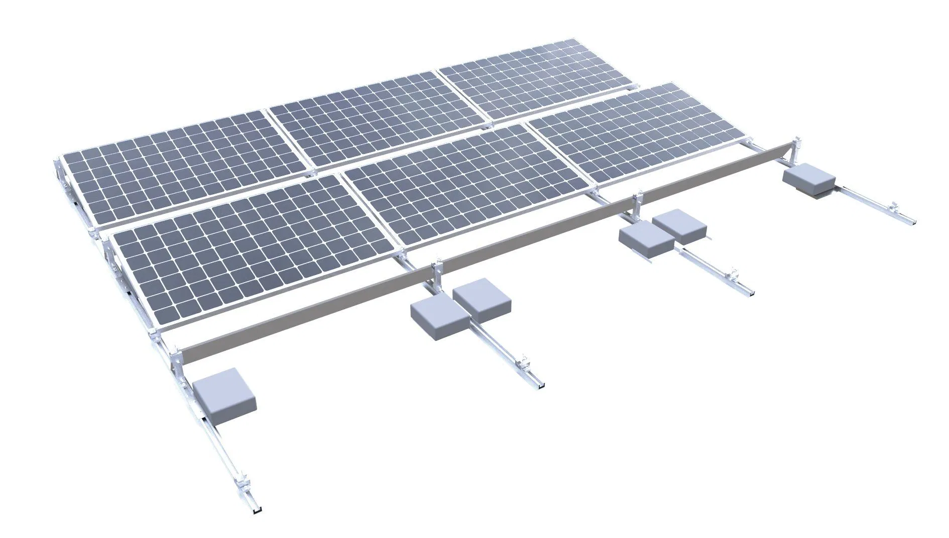 Factory Directly Supply Adjustable Solar Ballasted Mounting Bracket Solar Panel Support Frame