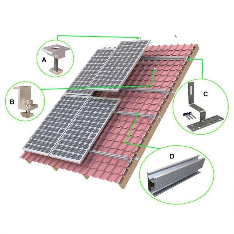 Lightweight Aluminum Solar Bracket &amp; Mounting System for Tile Roof