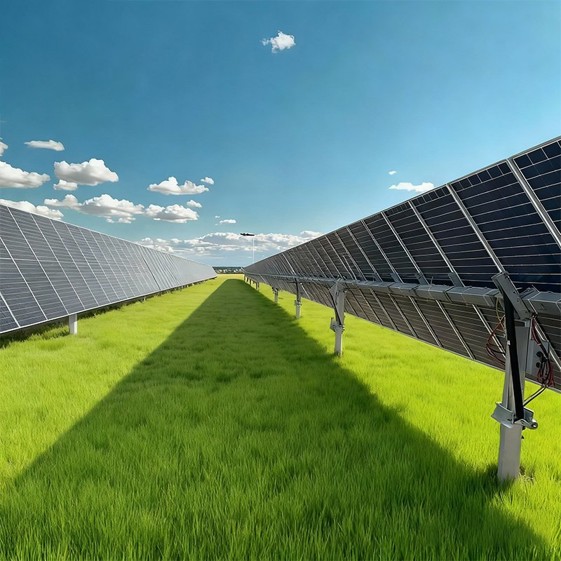 Automatic Dual-Portrait Horizontal Single Axis Solar Tracker System for Ground Mount Solar Projects