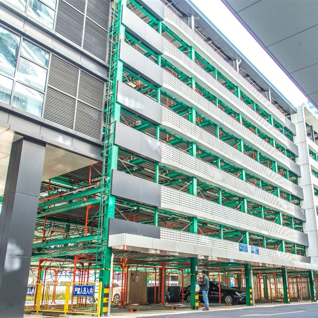 Lightweight 7 to 11 Level Puzzle Parking System with Aluminum Frame for Small Building Use