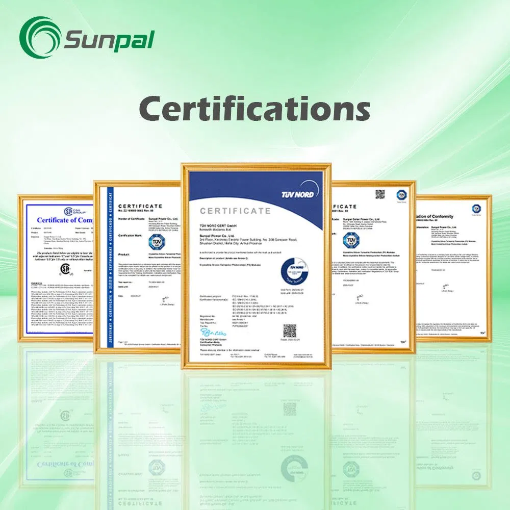 Sunpal Mono Solar Panels Bifacial 700 Watt 710Watt 730Watt Ip68 Solar Panel Photovoltaic