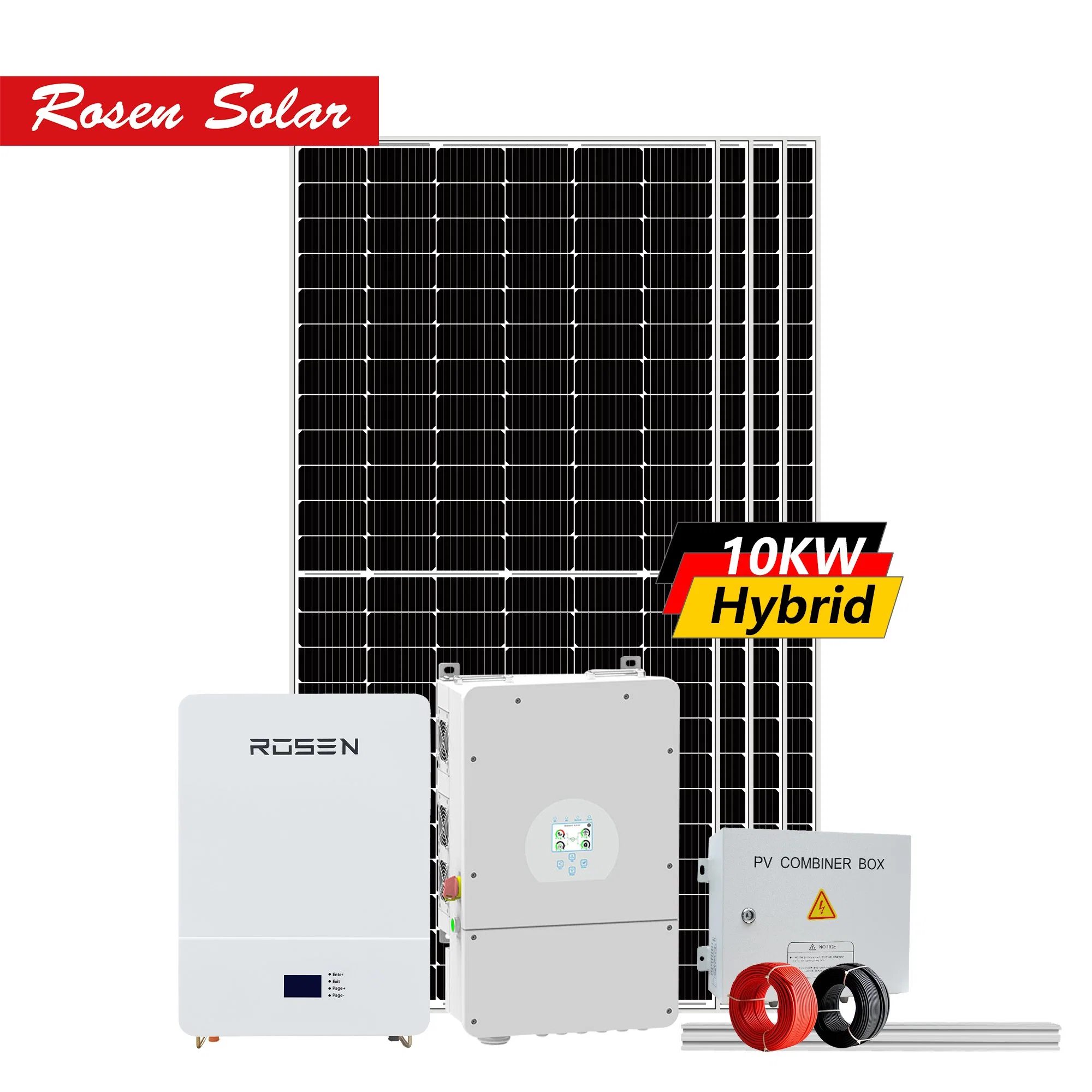 10000 Watt Solar System Flexible Solar Panel Mono Solar Panel 10kw Hybrid Solar Inverter