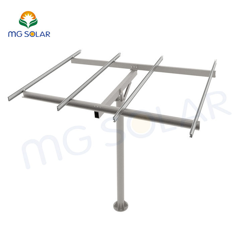 Single Pole Solar Panel Ground Pile Module Structure Mounting System