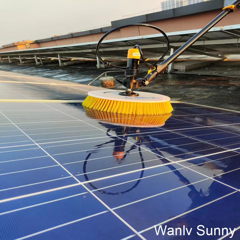 Factory Supply 7.5m Solar Panel Cleaning Equipment Portable Rotating Cleaning Brush