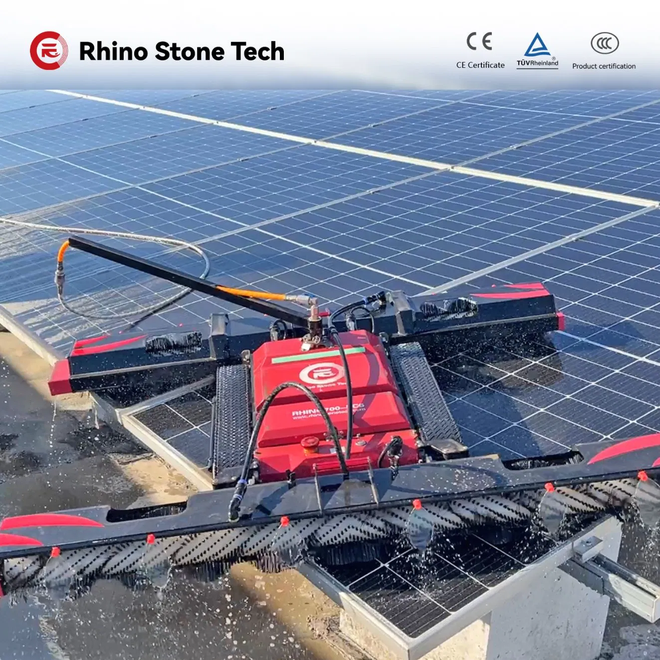 Dual Use Dry Water Washing Semi Automatic Equipment Solar Panel Cleaning Machine for Photovoltaic Panels Thorough Clean