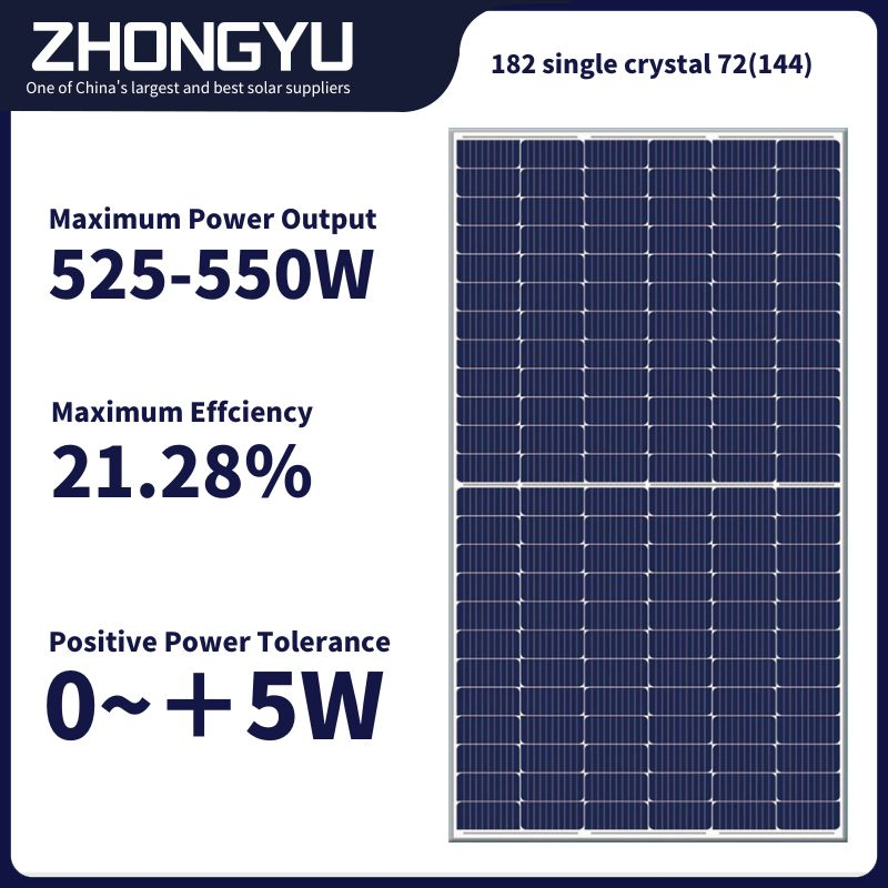 Wholesale 550W Solar Panel Renewable Energy Grid Connected Photovoltaic Power Generation PV Module Monocrystalline Silicon Solar Panels