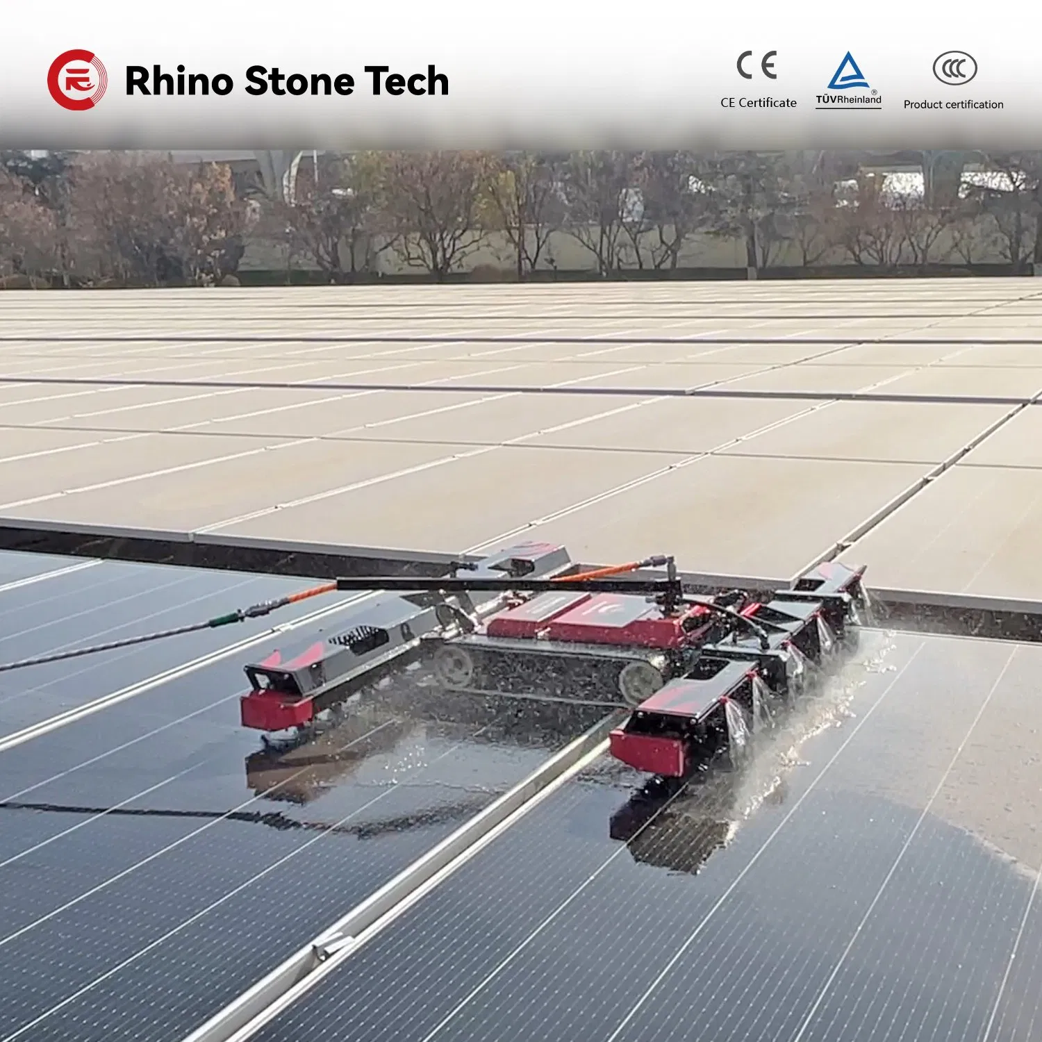 Photovoltaic Cleaner Equipment Solar Panel Cleaning Robot Semi Automatic Machine