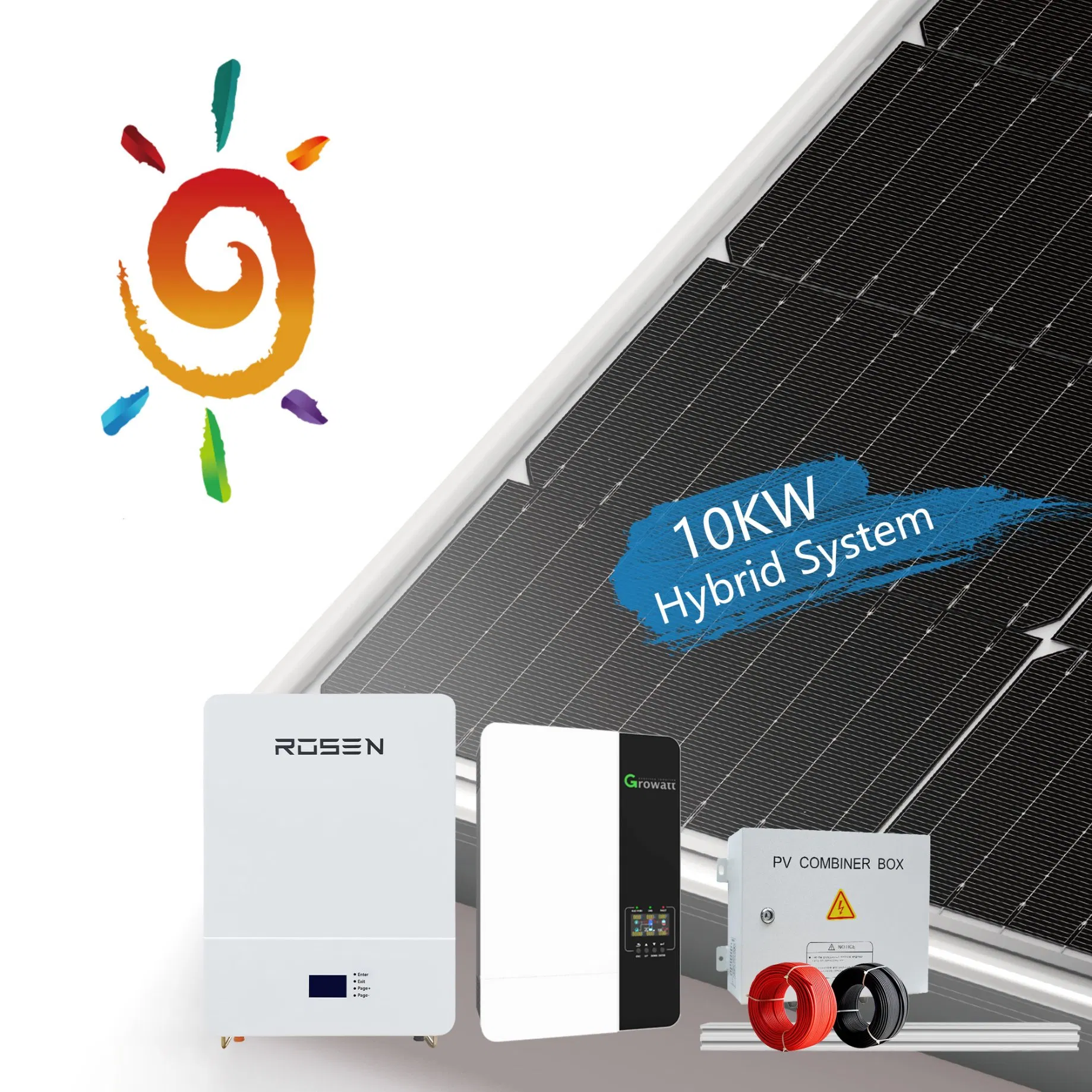 Factory Wholesale Solar PV 10kw System 5kVA Installation Electricity Home Power Solar Roof Mount Solar Tracking System