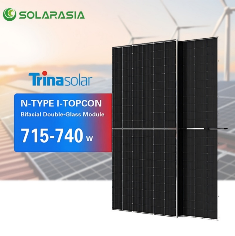 Trina/Longi/Ja/Jinko Solar Panel 700W 710W 715W 720W 730W 740W Monocrystalline/Mono Photovoltaic/PV Solar Panel Price for Solar Renewable Energy Power System