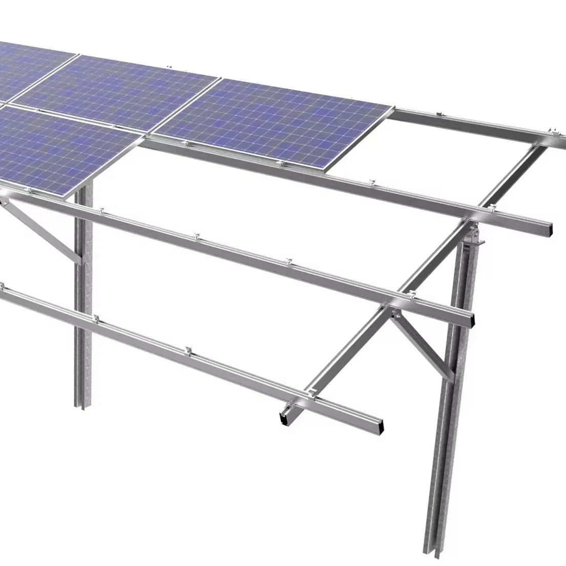 Aluminum Easy Installation Single Post Ground Mount System Solar Panel Mounting System