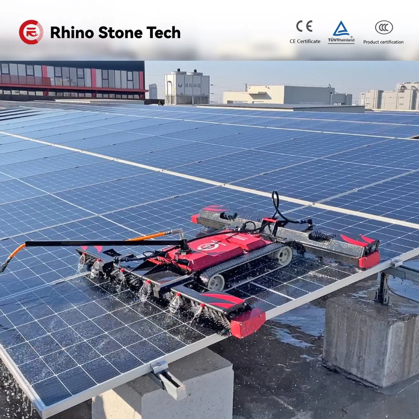 Efficient Automatic Solar Panel Cleaning Machine for Large-Scale Ground Photovoltaic Power Stations Commercial Industrial Solar Farms