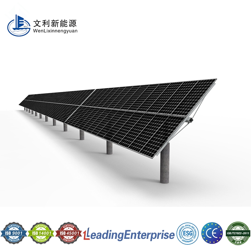 Adjustable Solar Mounting System, Ground-Use, H-Beam Load-Bearing Column, Weather-Resistant &amp; Anti-Corrosive, Customizable Angle
