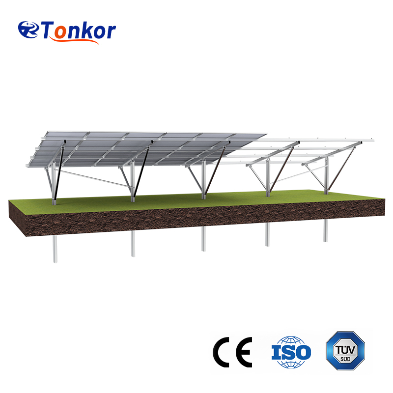 Single Pile Ground Mount Solar PV Racking System for Projects