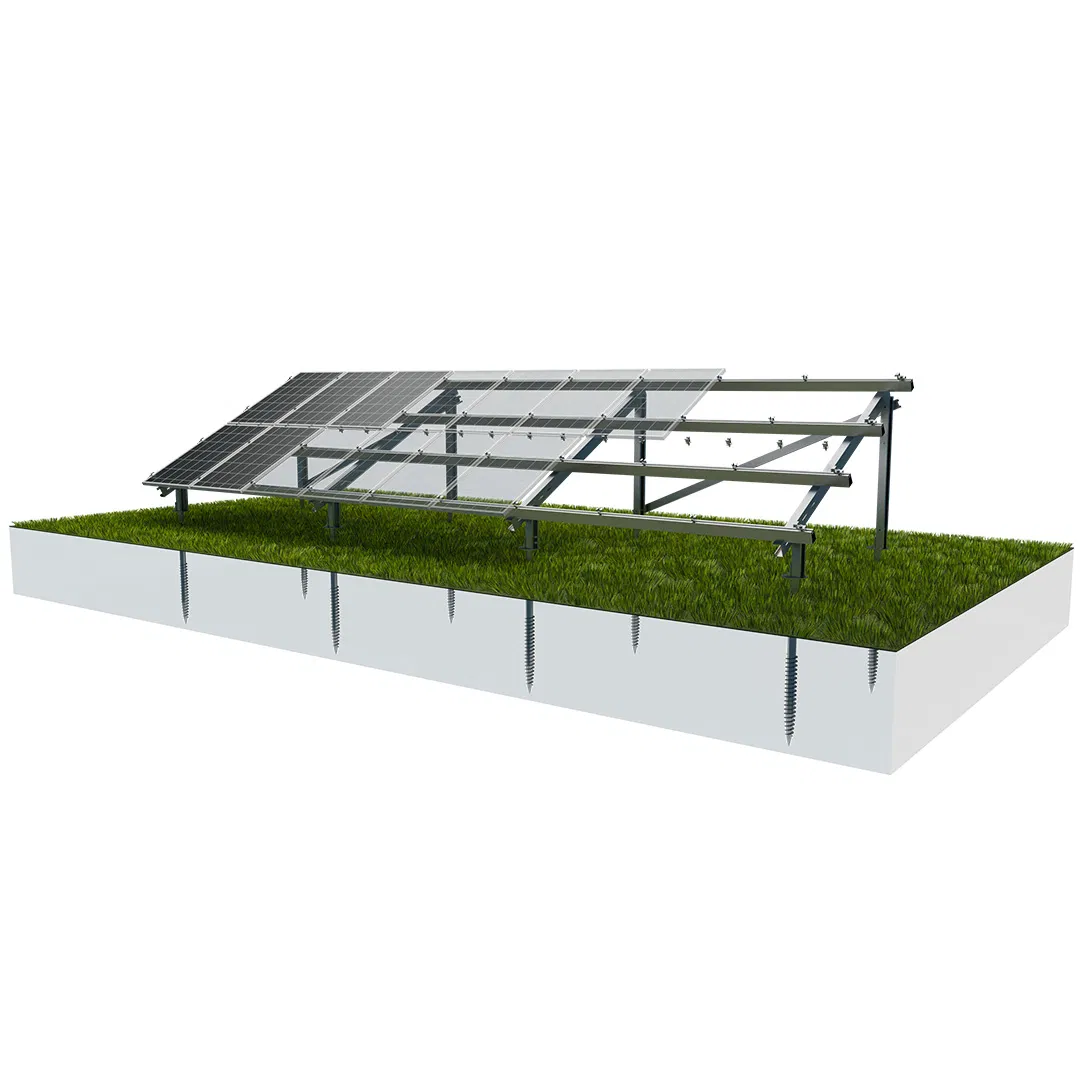 PV Solar Panel Energy Power Plant Pitched Roof Aluminum Pole Ground Structure Mounting System for Farm