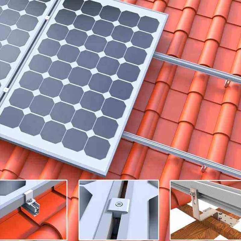 Lightweight Aluminum Solar Bracket &amp; Mounting System for Tile Roof