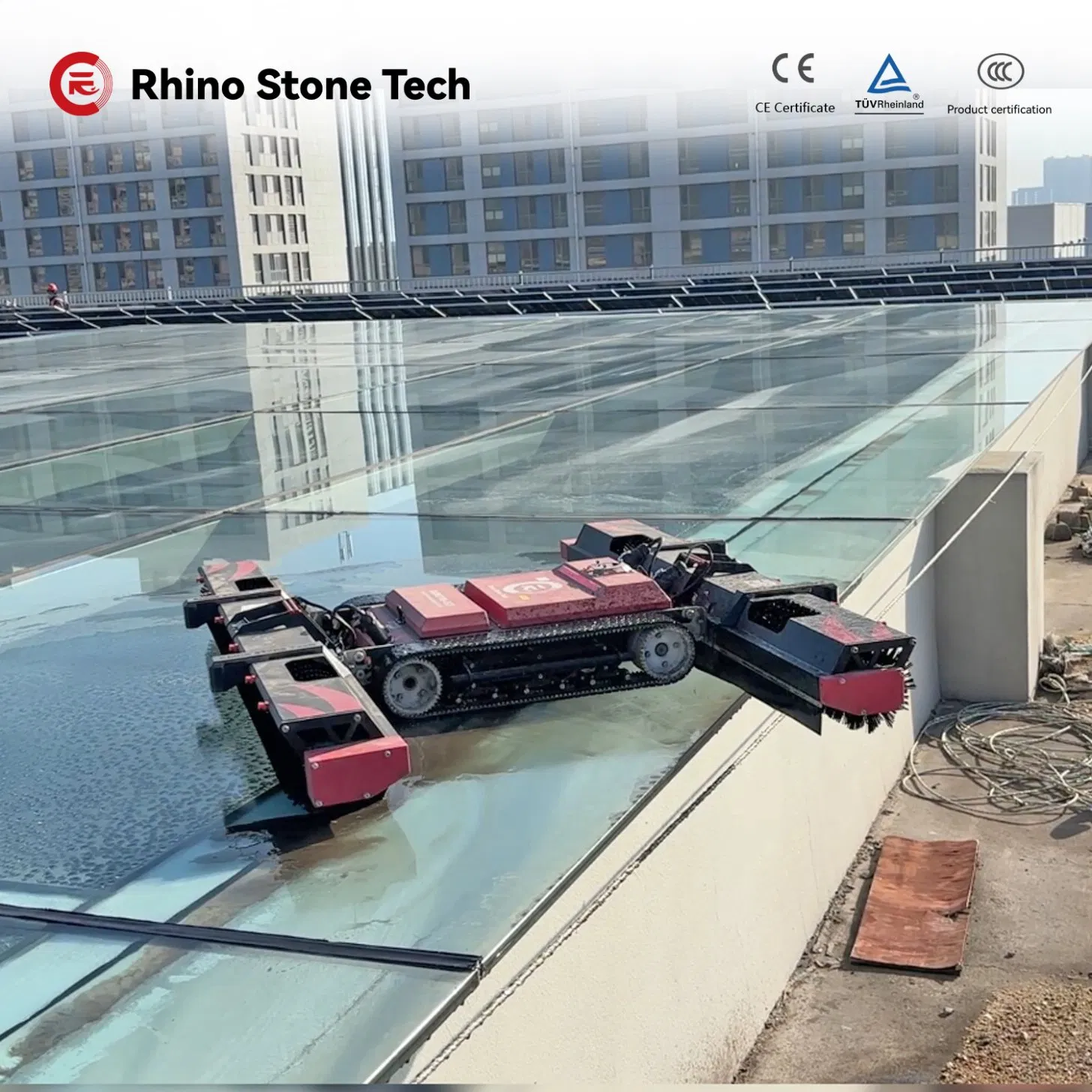 Solar Powered Anti-Dropping Automatic Solar Panel Cleaning Robot Machine for Commercial Industrial Solar Farm