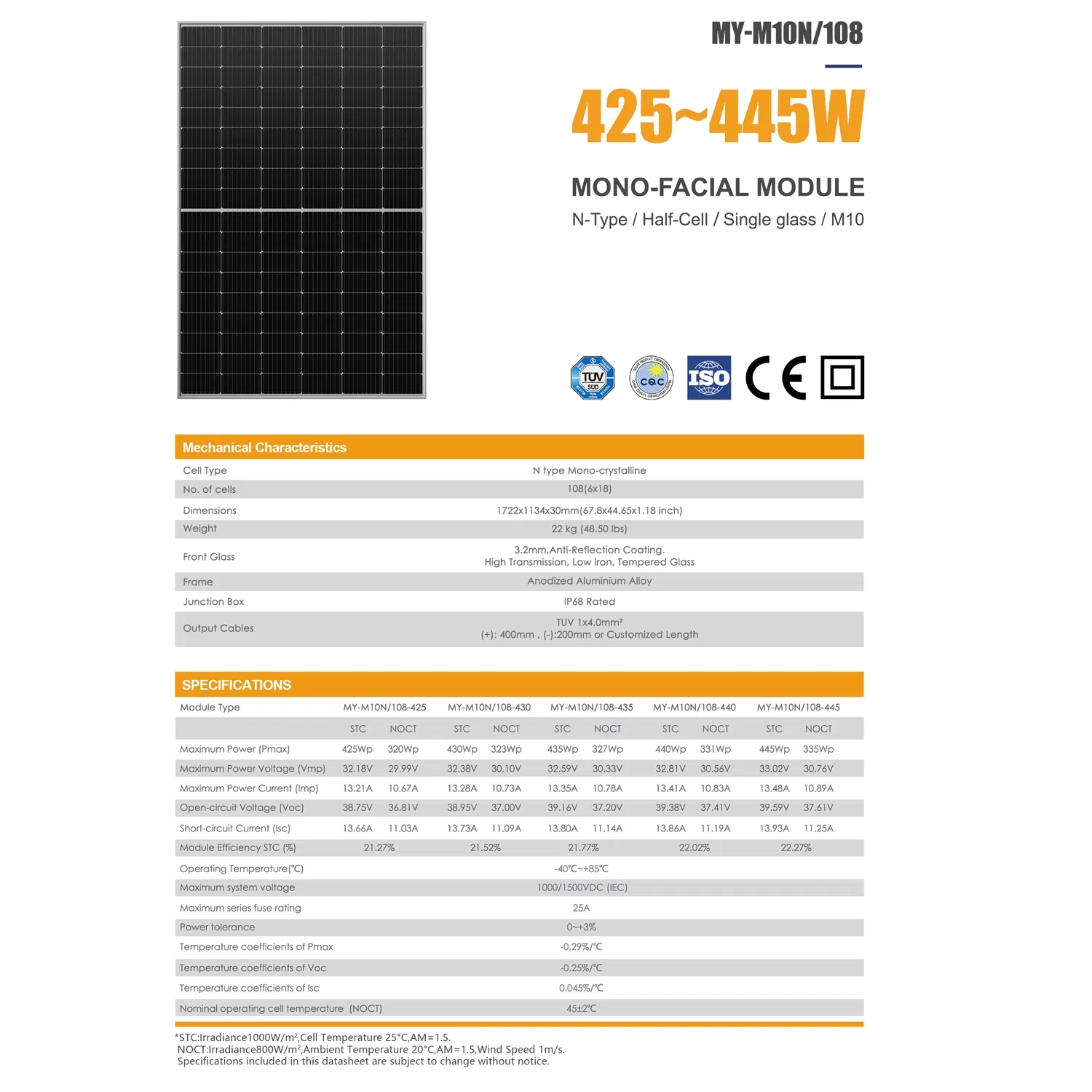 Photovoltaic Panels Solar Panel Photovoltaic Bifacial Roof Solar Panels 435W