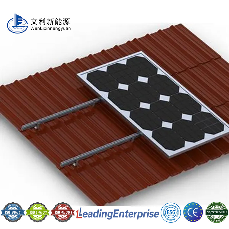 Lightweight Steel Structure Solar Roof Mounting System for Prefabricated Houses