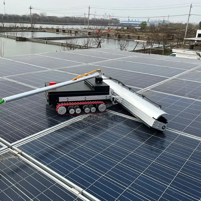Portable Solar Panel Cleaning Robot Automatic Machine