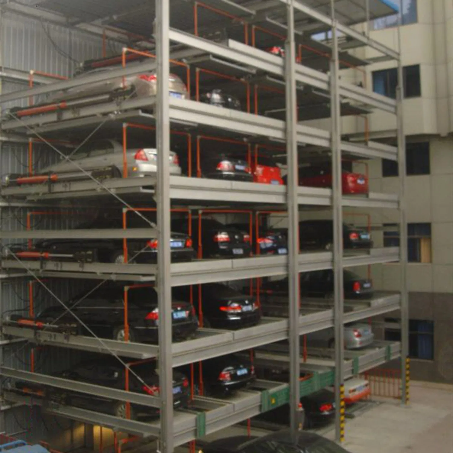 Lightweight 7 to 11 Level Puzzle Parking System with Aluminum Frame for Small Building Use