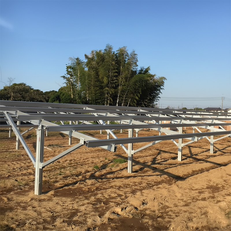 Single Pile Ground Mount Solar PV Racking System for Projects