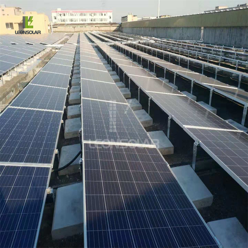 Ballast Structure Flat Roof Carbon Steel Solar Energy PV Mounting System