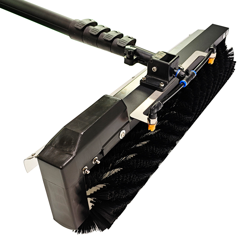Soft Nylon Filaments Dual Power Supply (Mains Electricity/Lithium Battery) Solar Panel Cleaning Roller Brush Photovoltaic Brush
