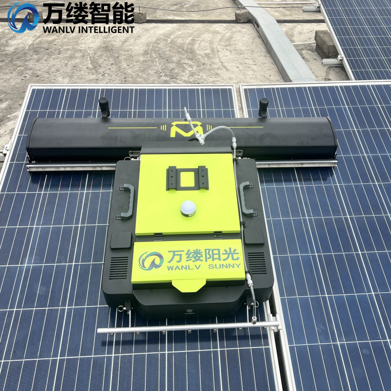 Automatic Crawler Robot Solar Panel Cleaning Machine Better Solar Cleaning Drone
