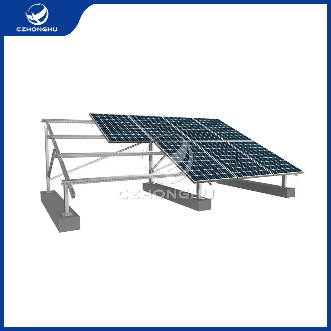 Czhonghu Solar Photovoltaic Support Accessory Stent China Suppliers 60m/S, 45m/S Wind Load Adjustable PV Ground Mount Bracket