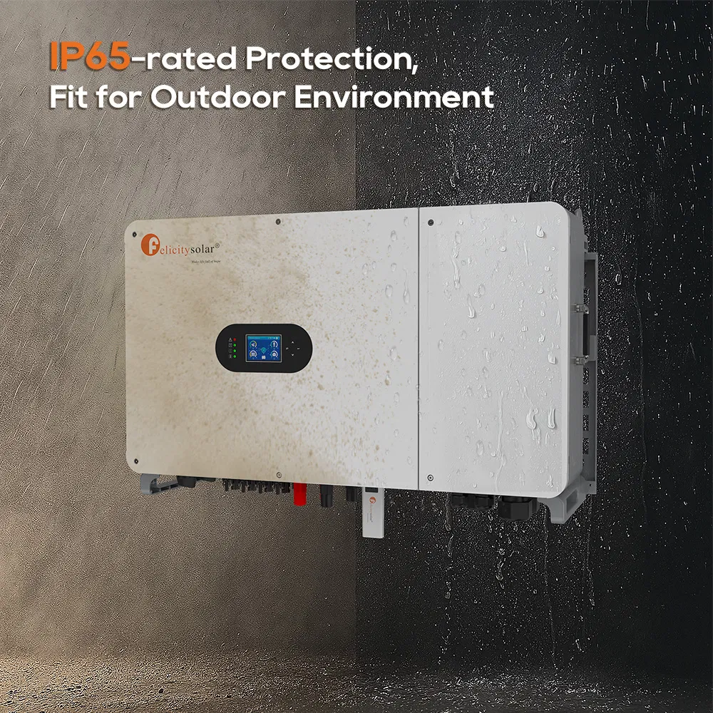 Felicitysolar High Power Hybrid Solar Inverter 25/30/40/50kw 3 Phase for Commercial PV System