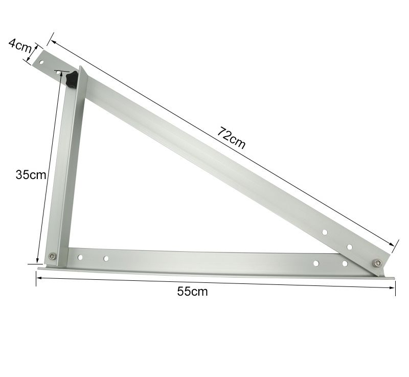 556/712/1040mm for Solar Panel Adjustable Triangle Aluminum Roof Mounting Bracket