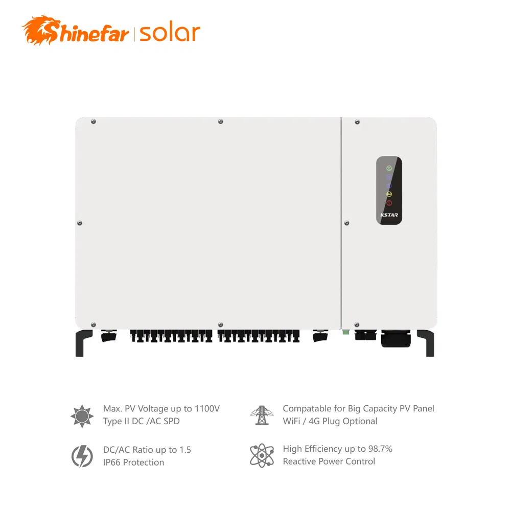 120kw on Grid Inverter with High Power Solar System From Kstar with Best Price
