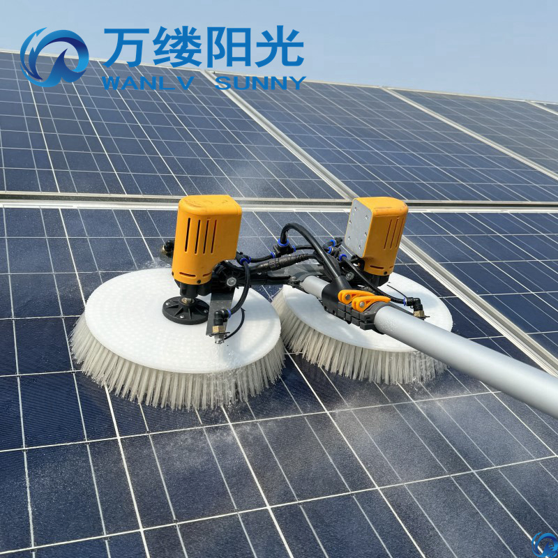 Portable Chemical-Free Solar Panel Cleaning Brush Wet Cleaner PV Cleaning Machine