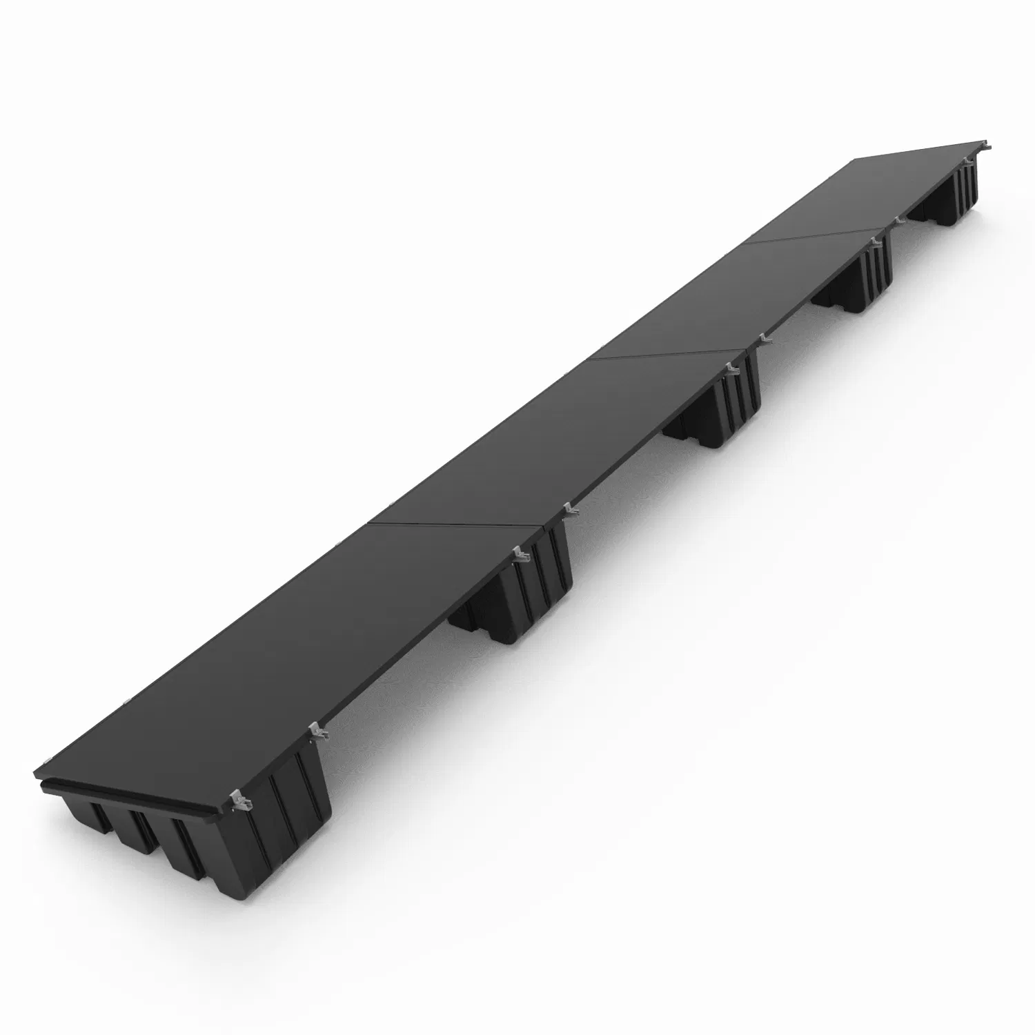 Customizable Solar Structure PP Plastic Ballasted Flat Roof Mounting System