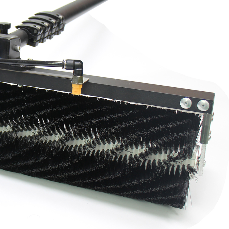 Soft Nylon Filaments Dual Power Supply (Mains Electricity/Lithium Battery) Solar Panel Cleaning Roller Brush Photovoltaic Brush