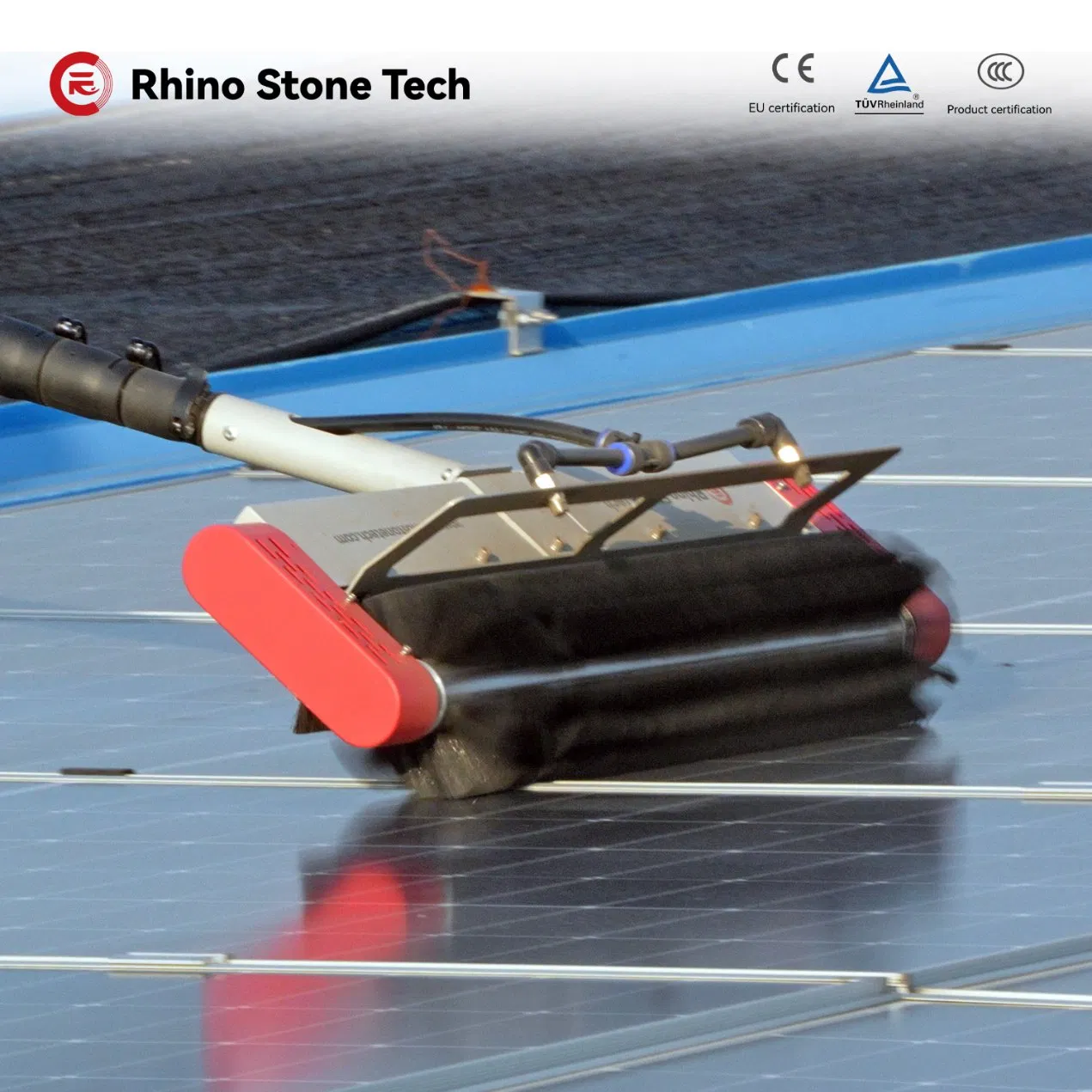 Portable Wireless Solar Cleaner, Electric PV Cleaning Equipment with Lithium Battery and Brushless Motor Solar Power Station/Rooftop Panel Washing Tool